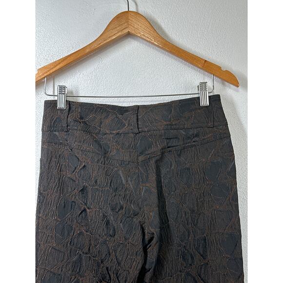 VTG Y2K Cache Luxe 2 Pc Low Rise Flare Pants (2) Zip Jacket Set (XS) Brown Black - Picture 14 of 16